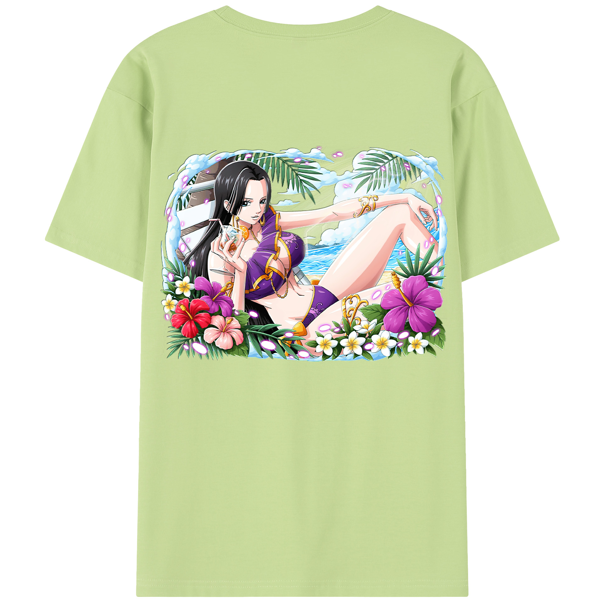 ワンピース ボア・ハンコック ONE PIECE Boa·Hancock 綿100％半袖Tシャツ（背面プリント）